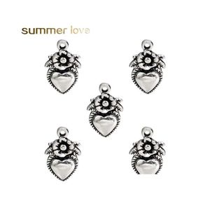 Annat Flower Heart Hollow Shape Pendants Charm Fit Necklace Armband Lovely DIY f￶r smycken Making Drop Leverans Fyndkomponenter DHSCL