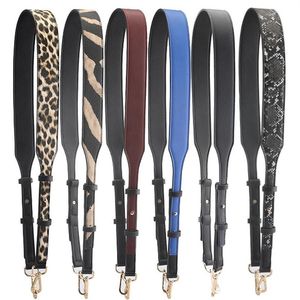 Leopard Long Adjustable Bag Strap for Handbags Fashion Women Pu Leather Replacement Purse Straps Shoulder Belt Accessories2925