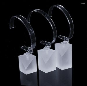 Jewelry Pouches Lot Of 3 Acrylic Frost C Circle Watch Display Holder Fashion Stand Rack