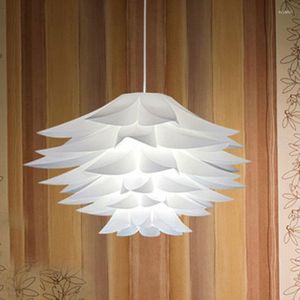 Pendant Lamps DIY Puzzle Lampshade E27 Lotus Flower Hanging Lamp Shade With Ceiling Light Fixture Decorative Chandelier For Home