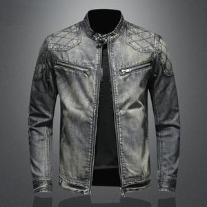 Men's Jackets Motorcycle Tight Denim Jacket Women's Multi Aperture Closure Fashion Splicing Sexy Clothing 2023 Spring And Autumn SeriesM