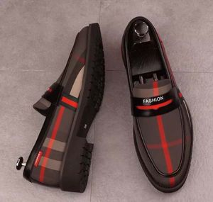 2023 rynek luksusowych mężczyzn projektant mody buty w stylu casual Tartan kolorowe szwy oryginalne tenisówki platforma antypoślizgowe mokasyny 38-44