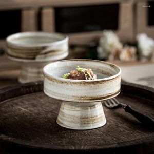 Bowls ANTOWALL Jingdezhen Chinese Bowl Vintage Handmade Retro Ceramic Fruit Plate Dish Small Snack