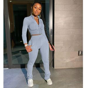 Womens Tracksuits Casual Solid Color Tracksuit Sports Suit Shirt and Pants Set Women Sport Wear