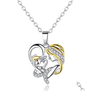 Lockets guldmödrar älskar hänge halsband kvinnliga smycken över gränsen special för dag gåva hjärta droppleverans halsband penna dhgarden dhrft