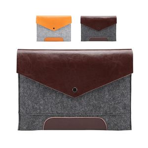 Valigette in vera pelle feltro da 13,3 pollici Pro busta borsa da uomo notebook da 15,4 pollici semplice borsa per laptop portatile valigetta borse da lavoro