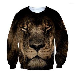 Erkek Hoodies Eanvog 3d Baskı Aslan Erkekler Gençler Çocuklar İçin Sonbahar Kapüşonlu Sweatshirt Giysileri Uzun Kollu Külot Tops