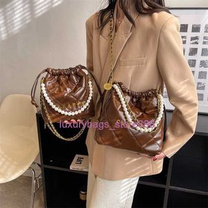 Store Bags Are Sold Cheaply Fashion Beaded Bucket 2023 Winter New Versatile Women's Crossbody