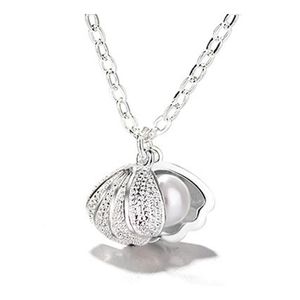 Pendant Necklaces Natural Freshwater Pearl Shell For Women Classic Charm Jewelry Statement Openable Pendants Sier Necklace Drop Deliv Dhxag