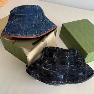 Luxury Bucket Hat Denim Designer Impressão Classic Shade Casual