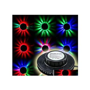 LED -effekter roterande mini 48 st lysdioder r￶d gr￶n bl￥ ljus solros rgb rund steg ing￥ngssp￤nning ac 90240v drop leverans lampor ligh dhxvd