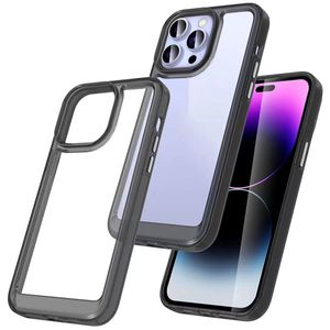 Casa de telefone transparente da jaqueta espacial para iPhone 14 13 Pro 12 Pro Max 11 Capa de PC TPU à prova de choque protetor