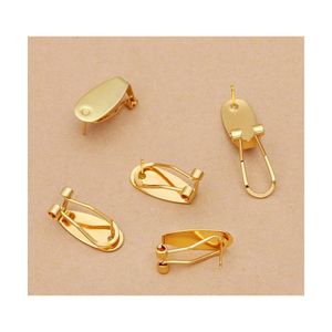 Andra Sier Gold Fingernail Earring -inl￤gg f￶r inf￶dda kvinnor Beadswork -smycken Findar att g￶ra 50 stycken/Lot Drop Leverans fynd Componations DHRFJ