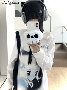 Men's Hoodies Sweatshirts Punk Oversized Hoodie for Women Fashion Anime Print Pullovers Y2k Tops Clothes Teens Harajuku Casual Japanese 230206