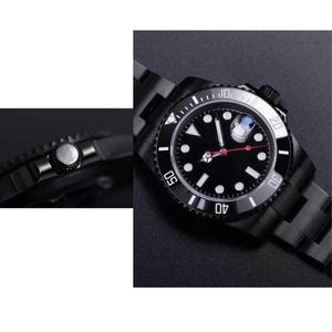 U1 Sport Greenwich 116710 Mean Time Mens Watches 40 자동 웰 기계식 시계 스테인레스 스틸 블랙 블랙 세라믹 Sapphire WR310C