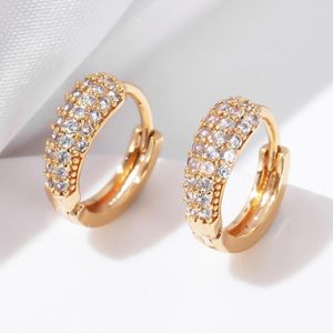 Hoop Earrings ESSFF Rhinestone Small Round For Mens Womens Shiny CZ Simple Fashion Jewelry Daily Wearable Earings Unisex