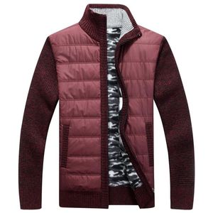 Mäns jackor Autumn and Winter Sweater Cardigan Plus Velvet Thick Coat Warm Knit Europe USA 2023