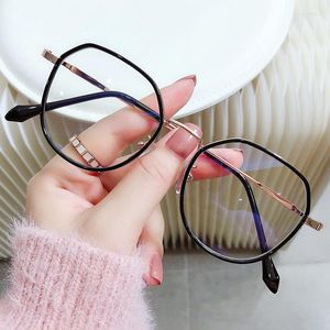 Sunglasses Frames Half Frame Round Glasses Women Men Eyeglasses Optical Anti-blue Light Eyeglass Students Fake