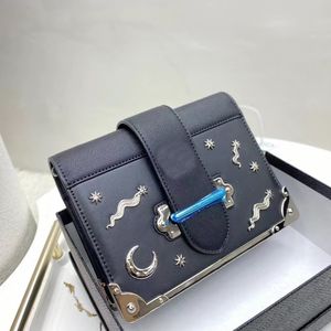 Mini Chain Bag Designer Luxury Flap Crossbody Frame Bag Women Brass Shoulder Bag Quality Handbags Cowhide Genuine Leather Star Moon Hardware Clutch Small Purse