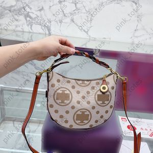 Fashion Woven Handle Handbags For Women Designer Bags Luxury Ring Bottom Shoulder Bag Leather Chain Handbag Crossbody Purse Half Moon Tote