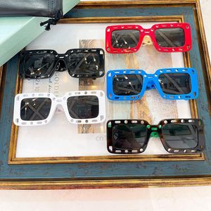 Sunglasses Color Square Hole Frame Clear Lens OERI025 Women 2023 Luxury Designer Fashion Ladies Sun Glasses Cool Sexy Female