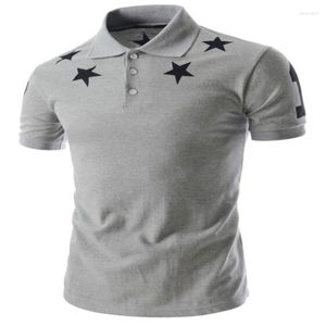 Herren Polos Geek Sommer-POLO-Shirt, Sterne, bedruckt, modisch, kurzärmelig, bedruckt, mit Ärmeln