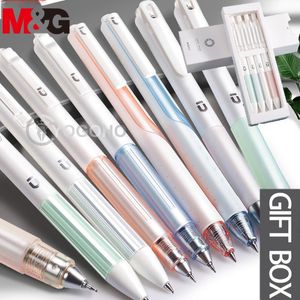 Gel Pens M&G 4Pcs/Box 0.5mm/0.38mm Pen Business Office Black Ink Refill U-PIN For School Supplies Stationary