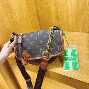 Designer handbag Store 60% Off This year's popular women's new fashion printed casual texture foreign style wide shoulder belt messenger bag