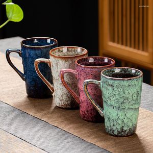Koppar tefat stora expresso kaffe mugg keramisk tecup porslin vatten kopp kinesiska drycker med handtag