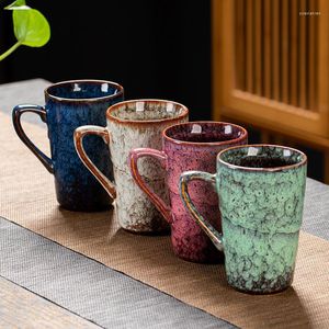 Tazze Piattini Big Expresso Tazza da caffè Tazza da tè in ceramica Tazza da acqua in porcellana Bicchieri cinesi con manico