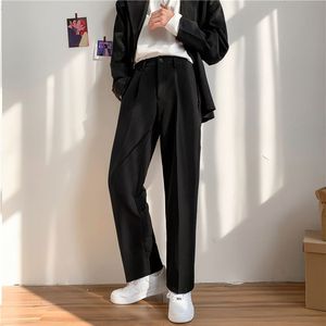 Mężczyzn Pants Mężczyzn Casual zamek błyskawiczny spodnie Spodni Harajuku prosta wszystko pasuje w stylu koreański w rozmiarze 5xl workowate elastyczne sukienkę męską 230207