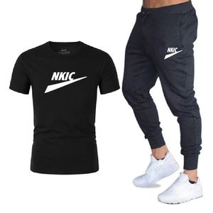 Men Tracksuits 2023 Summer Short Sleeve Tee shirt Shorts Set Casaul Slim Fit Sporting Suit Mens Masculino Two Pieces Sets