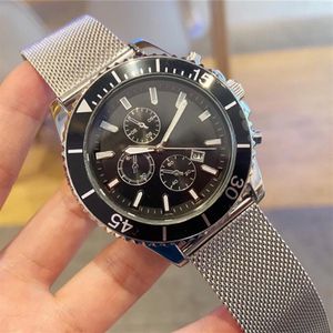 Top brand high quality boss watches for men quartz movement stainless steel mesh strap designer watches waterproof montre de luxe3427