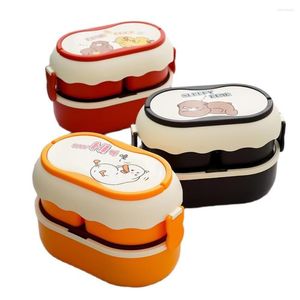Dinnerware Sets School Bento Lunchbox Retro Cute Box Storage Storage Presente 2023