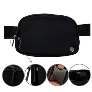 Yoga lulu Crossbody bälte bröst Ylle fleeceväska Utomhus sport Midjeväskor dam herr fanny pack dragkedja Lyxig plånbok Nylon bärbar 2023 Ny stil lululemens 2L väska