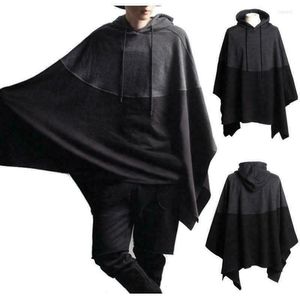 Men's Hoodies Autumn Wear Hooded Loose Cape Jacket Blouse Pullover Sweater ACE-0035