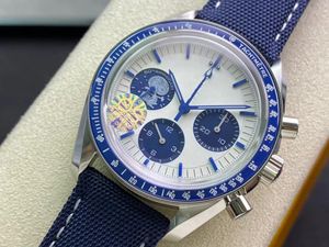 OS 1970記念宇宙スポーツウォッチ直径42mm 3861ムーブメントタイミングオープンロケットは地球機能を回すことができますサファイアガラスミラーデザイナーウォッチ