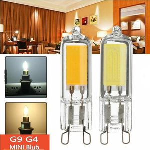 10pcs G9 LED Glass COB Bulb 7W 9W 12W 15W Light Lamp AC220V Cold White/Warm White Constant Power Lighting G4 Bulbs