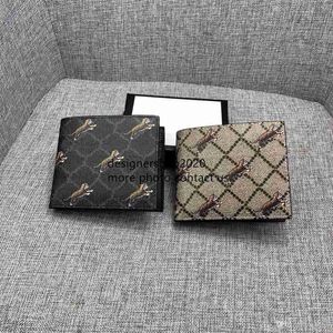 1011 2019 brand short wallet leather tiger men's clutch bag luxury designer card bag wallet quality classic pocket 45126232t