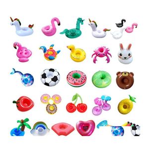 Outros suprimentos de festa de evento Float Inflatable Flamingo Cup Titular Coasters Drink para colch￵es de ar da piscina