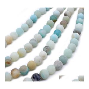 Annat 10mm matt amazonite armband ￤delsten runda p￤rlor elastisk lycka till 849 Q2 droppleverans smycken dhhob