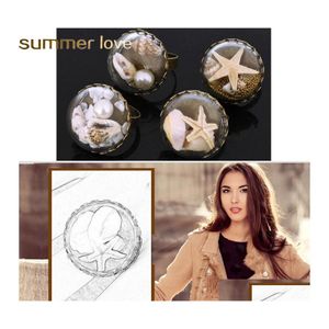 Cluster Rings Vintage Gold Уникальное регулируемое для женщин для женщин, стекло, эр, звезда, модные ювелирные изделия, украшения ручной работы Gif Dhuzb