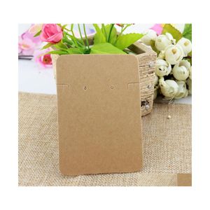 Tags Price Card 100 Pcs/Lot 6.8X9.7Cm Kraft Paper Necklace Earrings Sets Display Cards Jewelry Packaging Gifts 315 Q2 Drop Delivery Dhnrz