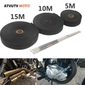 Sistema de exaustão de motocicleta Universal 5m/10m/15m Térmica Cabeçalho de fita térmica