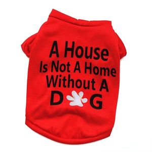 Wholesale Pet Supply Dog Clothe Puppy Cotton tshirt Cat Dog Clothes T Shirt 2 Colors 4 Sizes