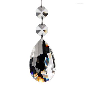 Juldekorationer 20st Chandelier Crystals Clear Teardrop Crystal Pendants Parts Pärlor hängande för ljuskronor (38 mm klar)