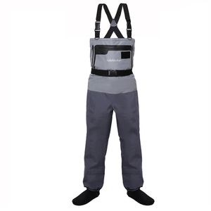 Outdoor Pants 5Layer Durable Breathable Waterproof Stocking Foot Fly Fishing Chest Waders Pants for Men and Women 230206