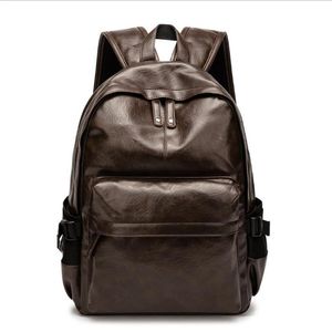 Mens Female Backpack Brand Double Shoulder Bags Male School Bags Leather Shoulder Bag221t