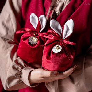 Bolsas de festas de primavera de embalagem de primavera para presentes embalagens de bolsas de doces Ano de bênção chinesa