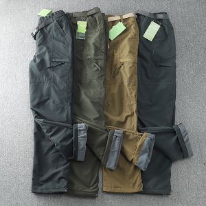 Pantaloni da uomo Inverno in pile spesso Cotone casual Tattico militare Baggy Cargo Pant Pantaloni termici caldi in velluto a doppio strato 230206